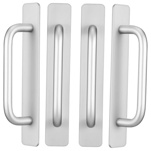 WHAMVOX 4 Stück Aluminiumlegierung Türgriff Selbstklebend Stabiles Möbelgriff Aufklebegriff ohne Bohren für Schränke mit Starker Haftung und Komfortabler Oberfläche Silber WHAMVOX 4 Stück Aluminiumlegierung Türgriff Selbstklebend Stabiles Möbelgriff Aufklebegriff ohne Bohren für Schränke mit Starker Haftung und Komfortabler Oberfläche Silber von WHAMVOX
