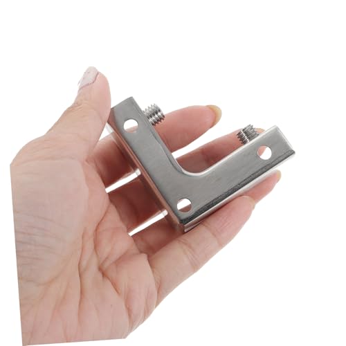 WHAMVOX 4 Stück Förmige Glass Clamp Halter aus Rostfreiem Edelstahl für Glasstärke Stabile Winkelklemme zur Sicheren Befestigung von Glasgeländern Pool Gartenzäunen von WHAMVOX