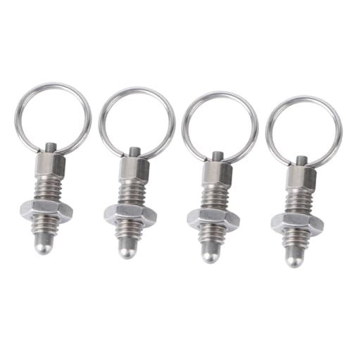 WHAMVOX 4 Stück Teiliges Edelstahl Federstecker Sicherheitsstift mit Gewinde Langlebiger Mechanischer Feststellstift für Industrieanwendungen und Gehäusebefestigung WHAMVOX 4 Stück Teiliges Edelstahl Federstecker Sicherheitsstift mit Gewinde Langlebiger Mechanischer Feststellstift für Industrieanwendungen und Gehäusebefestigung von WHAMVOX