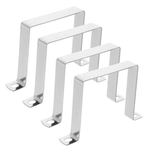 WHAMVOX 4 Stück Teiliges Edelstahl U clip Rohrhalter Quadratische Rohrschelle mit Rostfreiem Stahl Witterungsbeständig Thermisch Stabil Vielseitig für Balkon Treppengeländer Innen von WHAMVOX