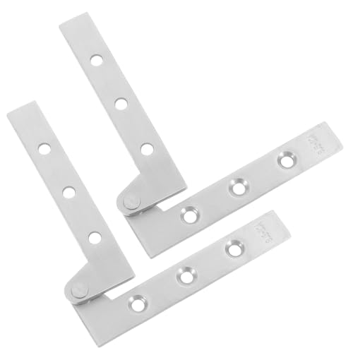 WHAMVOX 4 Stück Teiliges Edelstahl Verdecktes Scharnier Set Dicke Robuste Klapp Dreh scharniere für Möbel Türen Fenster Vielseitig für Schranktüren Türflügel Möbelbeschläge Geeignet von WHAMVOX