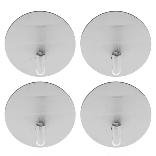 WHAMVOX 4 Stück Teiliges Edelstahl Wandhaken Selbstklebend Stark Haftend Rostfrei Minimalistisches Design für Badezimmer Duschwand Vielseitige Klebehaken ohne Bohren von WHAMVOX