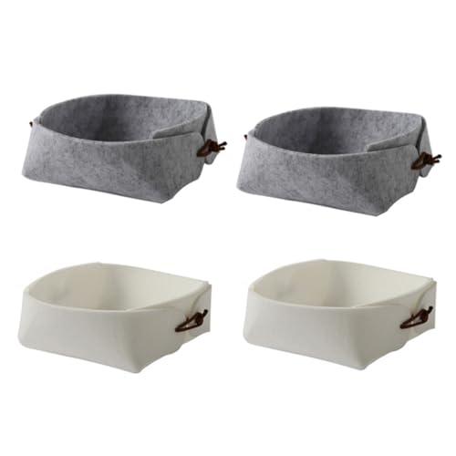 WHAMVOX 4 Stück Teiliges Filz Aufbewahrungsbox Einfache Schachteln für Schmuck und Kosmetik Praktische Weiße und Schwarze Organizer für Schreibtisch und Zuhause WHAMVOX 4 Stück Teiliges Filz Aufbewahrungsbox Einfache Schachteln für Schmuck und Kosmetik Praktische Weiße und Schwarze Organizer für Schreibtisch und Zuhause von WHAMVOX