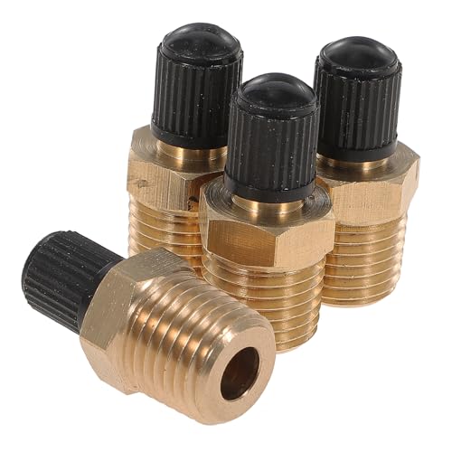 WHAMVOX 4 Stück Teiliges Messing Wasserbehälterventil Npt Ersatzventile für Druckbehälter Langlebig Luftdicht Einfache Montage für Kompressortanks und Wasserbehälter von WHAMVOX