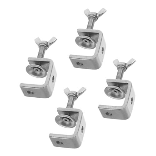 WHAMVOX 4 Stück Teiliges Mini C Klemmen aus Edelstahl Kleine Robuste Schraubzwingen für Holzarbeiten Starke Haltekraft Stabiler Halt für DIY Projekte und Präzises Fixieren von Werkstücken von WHAMVOX