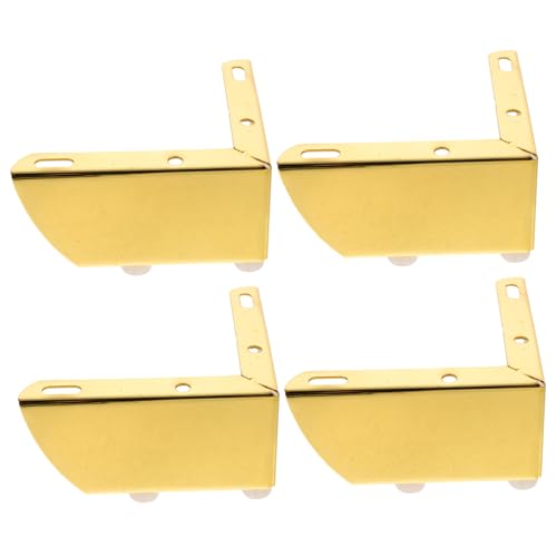 WHAMVOX 4 Stück Teiliges Möbelbein aus Robustem Eisen Stabile Metallfüße für Sofa Couchtisch und Schrank Hohe Tragfähigkeit Einfache Montage Goldfarbene Möbelbeine für Verwendung von WHAMVOX