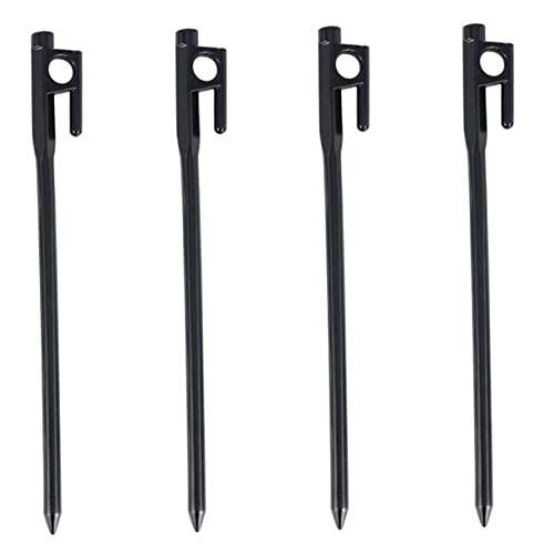 WHAMVOX 4 Stück Teiliges Outdoor Zelt Heringe Gusseisen Robuste Zeltnägel für Strand Schnee Camping Wetterfeste Bodenanker Langlebig und Bruchfest Einfache Handhabung von WHAMVOX