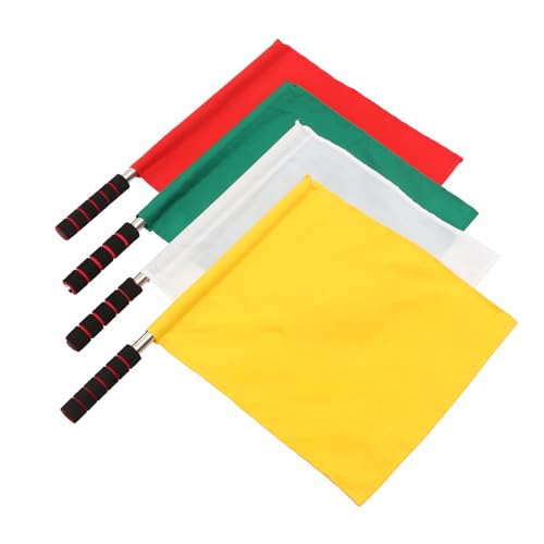 WHAMVOX 4 Stück Teiliges Schiedsrichter Handfahnen aus Strapazierfähigem mit Rutschfestem Griff Leuchtende Signalfahnen für Fußball und Sporttrainings Kleine Fahnen für Klare WHAMVOX 4 Stück Teiliges Schiedsrichter Handfahnen aus Strapazierfähigem mit Rutschfestem Griff Leuchtende Signalfahnen für Fußball und Sporttrainings Kleine Fahnen für Klare von WHAMVOX