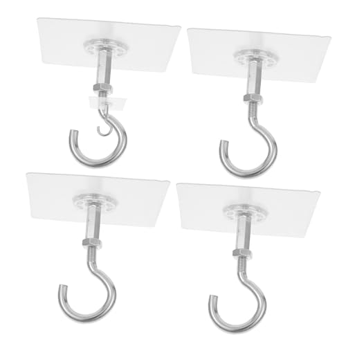 WHAMVOX 4 Stück Teiliges Selbstklebendes Deckenhaken- Extra Großer Öffnungswinkel Zuverlässiger Kleber kein Bohren Geeignet für Pflanzen Windspiele Laternen Vielseitige Deckenbefestigung WHAMVOX 4 Stück Teiliges Selbstklebendes Deckenhaken- Extra Großer Öffnungswinkel Zuverlässiger Kleber kein Bohren Geeignet für Pflanzen Windspiele Laternen Vielseitige Deckenbefestigung von WHAMVOX