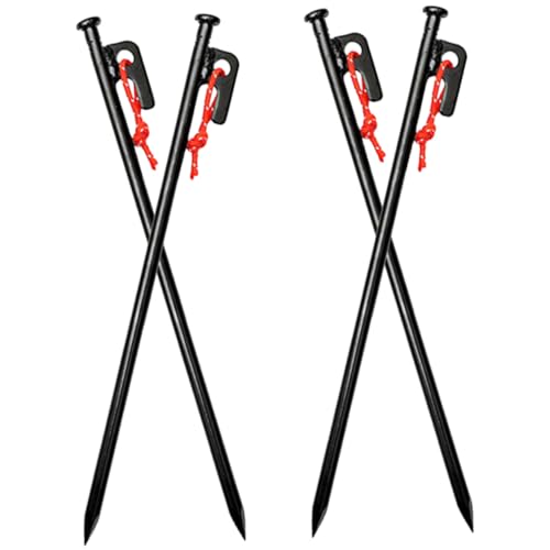 WHAMVOX 4 Stück Teiliges Zeltheringe aus Robustem Metall Lang mit Tragetasche Wetterfeste Zeltnägel für Camping Outdoor Zelt Markise Windschutz und Gartenbefestigung WHAMVOX 4 Stück Teiliges Zeltheringe aus Robustem Metall Lang mit Tragetasche Wetterfeste Zeltnägel für Camping Outdoor Zelt Markise Windschutz und Gartenbefestigung von WHAMVOX