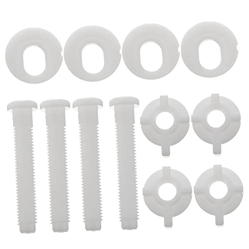 WHAMVOX Toilettensitz-Befestigungsschrauben-Set 4-teilig weiße Kunststoffschrauben Heimwerkerzubehör für Toilettensitzscharniere WHAMVOX Toilettensitz-Befestigungsschrauben-Set 4-teilig weiße Kunststoffschrauben Heimwerkerzubehör für Toilettensitzscharniere von WHAMVOX
