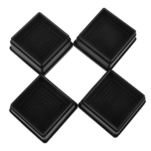 WHAMVOX 4 Stück Verstellbare Möbelerhöhung Quadratische Möbelbeine Aufsatz für Bett Sofa Stuhl Couch Stabiler Heavy Duty Möbelanheber für Bessere Reinigung und Mehr Stauraum von WHAMVOX
