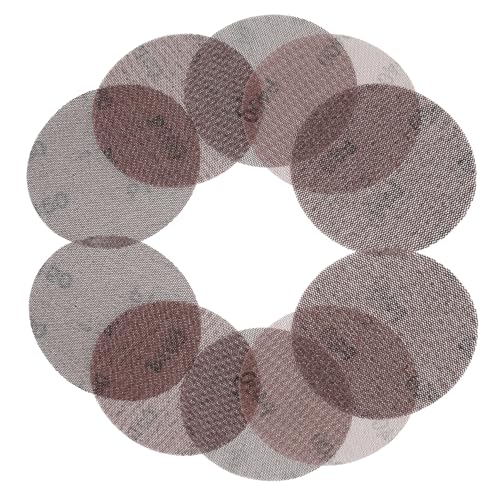 WHAMVOX 40 Stück Teiliges Schleifpapier Mesh Schleifpads Körnungen für Holz Polieren Trocken Schleifen Langlebig Rund von WHAMVOX