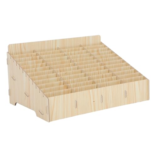 WHAMVOX 48Gitter Holz Handy Organizer mit Fächern Desktop Aufbewahrungsbox für Büro Klassenzimmer und Konferenzräume Robuste und Platzsparende Lösung für Effiziente Telefonverwaltung von WHAMVOX