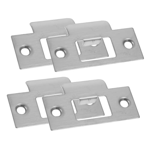 WHAMVOX 4Stücke Riegelabdeckplatte Schließbleche für Außentüren Türverstärkungsteil Rostfreies Material Einfache Installation Robustes Design für Sicheren von WHAMVOX