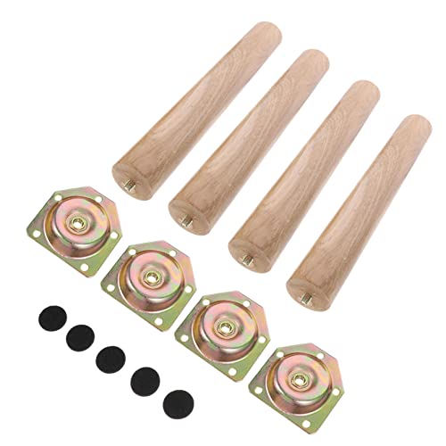 WHAMVOX 4er-Set Möbelfüße Aus Holz Ersatzfüße Für Sofa Bett Tisch Bank Schrank Glattes Holzmaterial Und Handwerkskunst von WHAMVOX