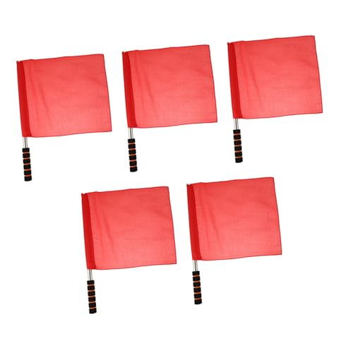 WHAMVOX 5 Stück Schiedsrichterfahnen Rot Leichte Signalflaggen für Motorsport Verkehrskontrolle Sportveranstaltungen mit Robustem Aluminiumgriff Wetterfest und Sichtbar für Linienrichter WHAMVOX 5 Stück Schiedsrichterfahnen Rot Leichte Signalflaggen für Motorsport Verkehrskontrolle Sportveranstaltungen mit Robustem Aluminiumgriff Wetterfest und Sichtbar für Linienrichter von WHAMVOX