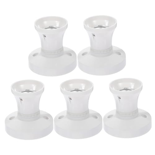 WHAMVOX 5 Stück Teiliges Lampenfassung Deckenleuchten Schraubfassung Adapter Weißer Lampenhalter mit Einfachem Einbau Kompatibel für Kronleuchter und Lichtinstallationen Sichere WHAMVOX 5 Stück Teiliges Lampenfassung Deckenleuchten Schraubfassung Adapter Weißer Lampenhalter mit Einfachem Einbau Kompatibel für Kronleuchter und Lichtinstallationen Sichere von WHAMVOX