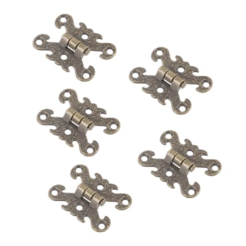 WHAMVOX 5 Stück Teiliges Vintage Möbel Scharnier aus Zinklegierung Rostbeständig Geräuschlos Selbstschließend für Küchenschränke Schmuck Aufbewahrungsboxen Retro Stil von WHAMVOX