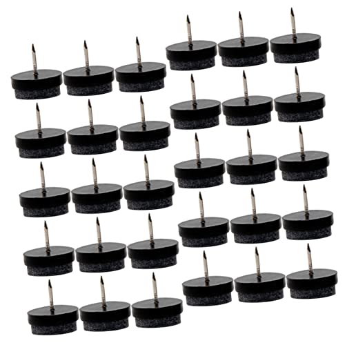 WHAMVOX 50 Stück Möbelgleiter mit Filzpad Nagelbefestigung rutschfeste Bodenschoner für Stuhlbeine Kratzfest Geräuschdämpfend Geeignet für Holzböden Fliesen Laminat und Teppiche von WHAMVOX