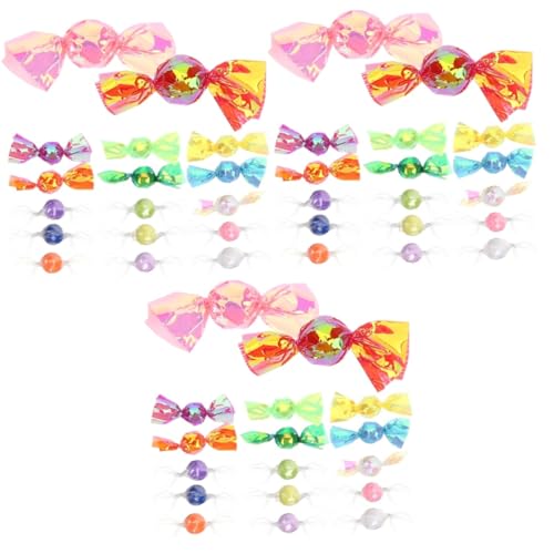 WHAMVOX 51 STK Miniatur Farbige Bonbons Süßwaren Hochzeitssüßigkeitsdekoration Simulationsbonbonmodell Hartbonbon-Ornamente Zuckerstangen-Ornamente Zuckerwatte-kostüm Kuchendeckel Plastik von WHAMVOX