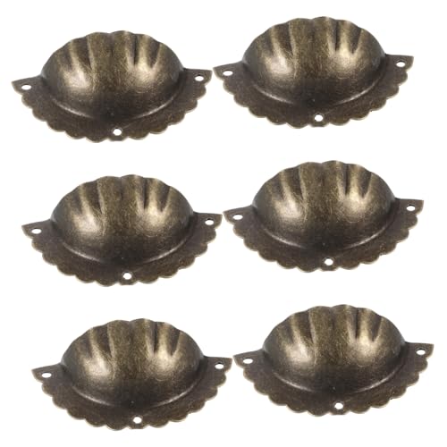 WHAMVOX 6 Stck Teiliges Vintage Schubladenknöpfe Muschel Halbkreis Design Dekorative Möbelknöpfe für Kommode und Schrank Robust Komfortabel Einfache Montage Vielseitig Einsetzbar WHAMVOX 6 Stck Teiliges Vintage Schubladenknöpfe Muschel Halbkreis Design Dekorative Möbelknöpfe für Kommode und Schrank Robust Komfortabel Einfache Montage Vielseitig Einsetzbar von WHAMVOX