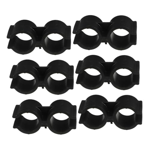 WHAMVOX 6 Stück Doppelte Kunststoff Rohrschellen H förmig Stabile und Robuste Rohrklemmen Einfache Werkzeuglose Montage für Kabel Rohrbefestigung Innendurchmesser von WHAMVOX