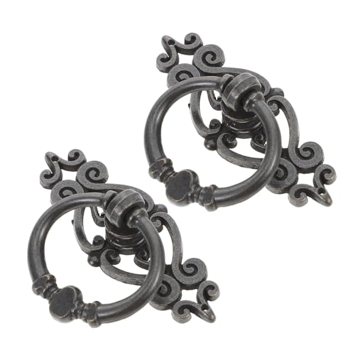 WHAMVOX 6 Stück Ringgriff Schrankgriffe Groß Für Gebürsteten Stahl Schubladengriff Schnalle Kommodenschubladengriffe Kommodenbeschläge Kommodengriffe Türzuggriff Kaffee von WHAMVOX