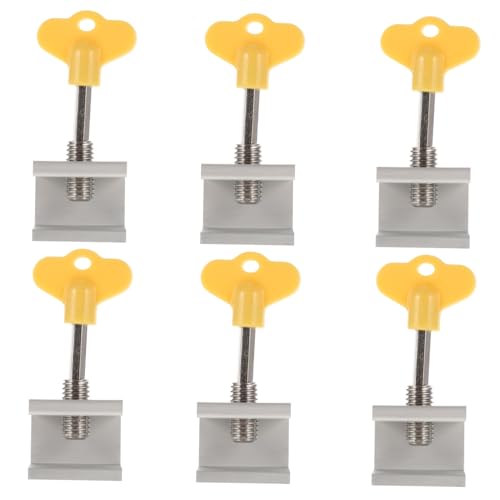 WHAMVOX 6 Stück Teiliges Aluminium fenstersicherheitsset Kindersicherung Schiebefensterbegrenzung ohne Bohren Umfallschutz Balkonschutz Langlebig und Rostfrei für Fenster und Türen von WHAMVOX