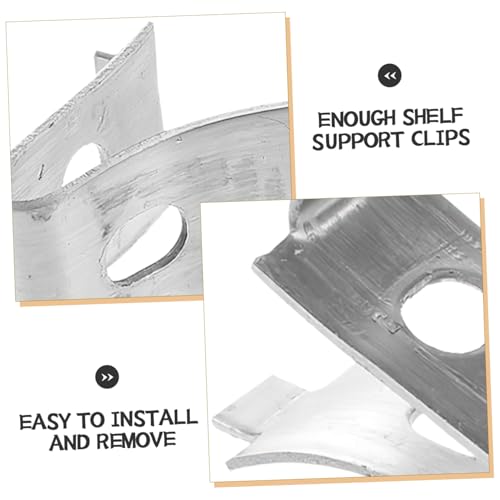 WHAMVOX 6 Stück Teiliges Edelstahl Regalbodenträger Verstellbar Rostfrei Langlebig für Schränke und Glasböden Einfache Montage ohne Werkzeug von WHAMVOX