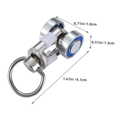 WHAMVOX 6 Stück Teiliges Metall Gardinenrollen mit Kugellager Geräuschlose Vorhangschienen Langlebige Fenster Gardinenröllchen für Deckenschienen Einfach zu Montieren Reibungsloses von WHAMVOX