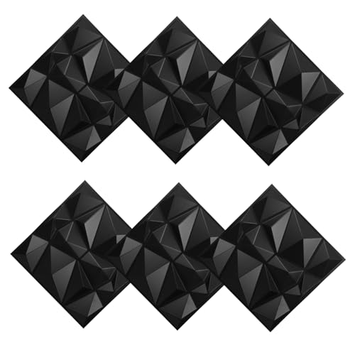 WHAMVOX 6 Stück Teiliges PVC Wandpaneele mit Diamantstruktur Selbstklebend Einfache Montage für Wohnzimmer Büro Hotel Schlafzimmer Matte Schwarze Akzentwand zur Stilvollen WHAMVOX 6 Stück Teiliges PVC Wandpaneele mit Diamantstruktur Selbstklebend Einfache Montage für Wohnzimmer Büro Hotel Schlafzimmer Matte Schwarze Akzentwand zur Stilvollen von WHAMVOX