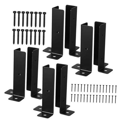 WHAMVOX 8 Sätze Robuste Patio Pfostenhalter aus Witterungsbeständigem Eisen Stabile Deckpfostenstützen für Pergola und Gartenbereich Langlebige Metallbasis für Sicheren Außenbereich von WHAMVOX