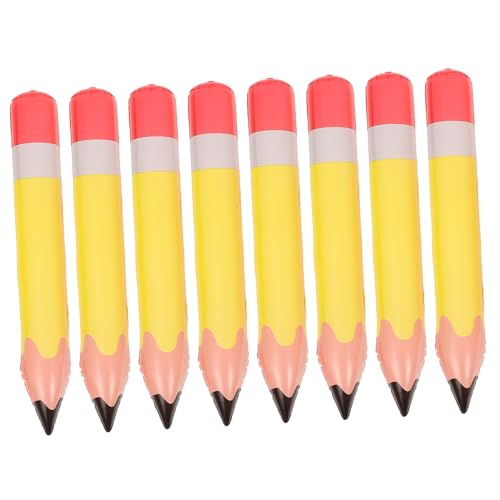 WHAMVOX 8 Stück Teiliges Aufblasbare PVC Bleistifte Stabile Schulraum Deko für Back To School Party Sichere Langlebige Lernumgebung für Klassenzimmer und Geburtstagsfeiern von WHAMVOX