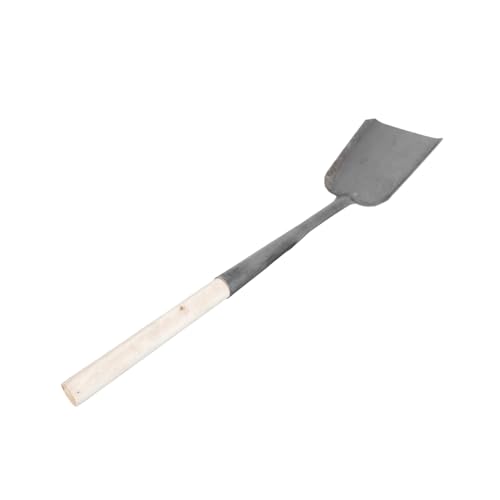 WHAMVOX Ascheschaufel mit Langem Holzgriff Leichte Robuste Kohleschaufel für Kamin Ofen Grill und Garten Handgeschmiedet Multifunktional Einfach zu Bedienen und Platzsparend für von WHAMVOX