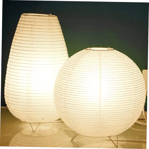 WHAMVOX Chinesische Papierlaterne Tischlampe Sanftes Licht Nachttischlampe Schlafzimmer Schreibtischlampe Dekorative Nachttischleuchte für Kinderzimmer und Büro von WHAMVOX