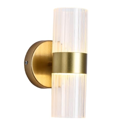 WHAMVOX Wandlampe Glas Licht Moderne Doppeltkopf Wandbeleuchtung Elegante Dekoration Für Schlafzimmer Flur Robuste Materialien Einfache Installation von WHAMVOX