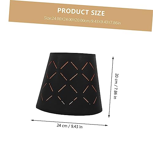 WHAMVOX Dekorativer Lampenschirm Außen Schwarz Innen Gold Ersatz für Schreibtisch Stehlampen Einfache Montage Augenschonend für Wohnzimmer und Schlafzimmer von WHAMVOX