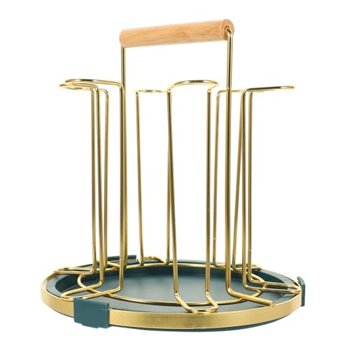 WHAMVOX Delikater Tassenhalter aus Metall mit Holzgriff Runder Becher Ständer für Küche und Wohnzimmer Platzsparend Belüftet Praktischer Becherhalter für Haushalts und Gastronomiebedarf WHAMVOX Delikater Tassenhalter aus Metall mit Holzgriff Runder Becher Ständer für Küche und Wohnzimmer Platzsparend Belüftet Praktischer Becherhalter für Haushalts und Gastronomiebedarf von WHAMVOX