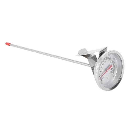 WHAMVOX Edelstahl Fleischthermometer mit Langer Sicherheitssonde Bimetall Analog Geeignet für Grill Bbq Smoker und Ofen Präzise Temperaturmessung in Celsius und Fahrenheit Lebensmittelecht von WHAMVOX