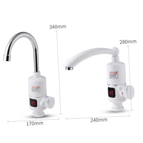 WHAMVOX Edelstahl Küchenarmatur mit Digitaler Temperaturanzeige Sofortheizung Schwenkbarer Wasserhahn Mischbatterie für Heißes und Kaltes Wasser Einfache Montage Kompatibel für Spüle und WHAMVOX Edelstahl Küchenarmatur mit Digitaler Temperaturanzeige Sofortheizung Schwenkbarer Wasserhahn Mischbatterie für Heißes und Kaltes Wasser Einfache Montage Kompatibel für Spüle und von WHAMVOX