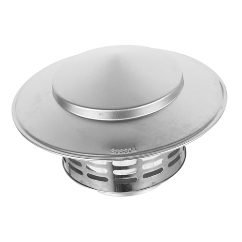WHAMVOX Edelstahl Schornsteinhaube Regenhaube Kaminabdeckung Winddicht Schneesicher Langlebig mit Glatter Oberfläche für Gartenkamin und Dachlüftungsschutz von WHAMVOX