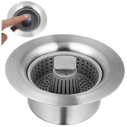 WHAMVOX Edelstahl Spüle Siebkorb Pop up Abflusssieb mit Mehrfachloch Design Universalgröße Küchenspülenfilter Stopper Langlebiger Waschbeckenstöpsel gegen Gerüche und WHAMVOX Edelstahl Spüle Siebkorb Pop up Abflusssieb mit Mehrfachloch Design Universalgröße Küchenspülenfilter Stopper Langlebiger Waschbeckenstöpsel gegen Gerüche und von WHAMVOX