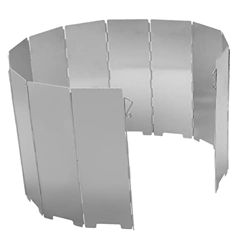 WHAMVOX Faltbarer Windschutz für Campingkocher aus Aluminium Teilig Verstellbar für Gas und Holzofen Leichter Windschutz mit Transportbeutel für Outdoor Wandern und Backpacking WHAMVOX Faltbarer Windschutz für Campingkocher aus Aluminium Teilig Verstellbar für Gas und Holzofen Leichter Windschutz mit Transportbeutel für Outdoor Wandern und Backpacking von WHAMVOX