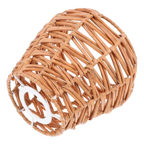 WHAMVOX Faux Rattan Lampenschirm Vintage Japanischer Stil Geflochtene Deckenleuchte Für Esszimmer Gaststätte Dekorative Hängeleuchte Für Kücheninsel Und Schlafzimmer von WHAMVOX