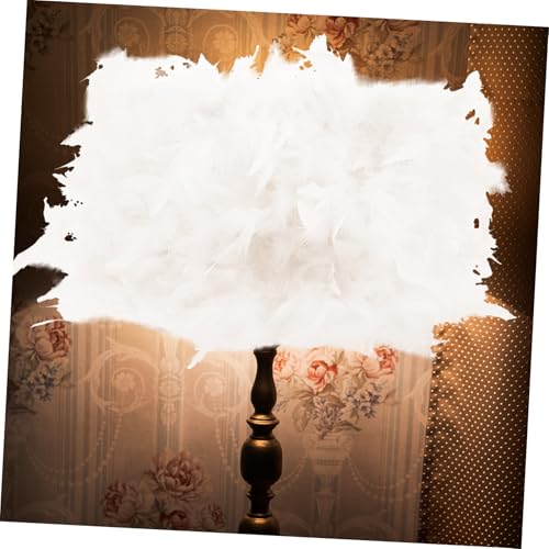 WHAMVOX Federlampenschirm Lampenschirm Tischlampe Fluffiger Lampenschirm Abnehmbar Romantisch Wohnzimmer Schlafzimmer Dekoration von WHAMVOX