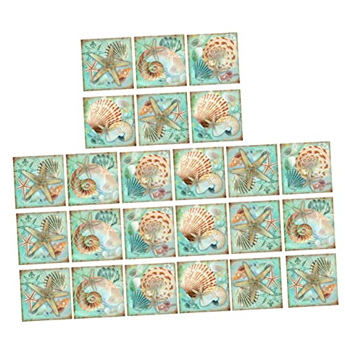WHAMVOX Fliesenaufkleber Stück Seetang Stern Muschel Aufkleber Selbstklebend Wanddekoration für Küche und Bad von WHAMVOX