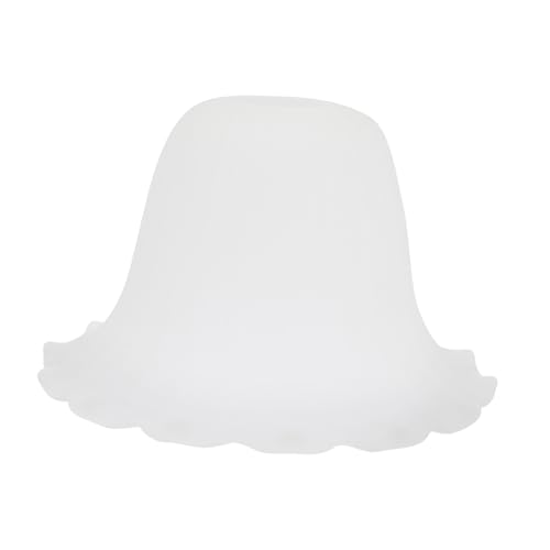 WHAMVOX Frostglas Lampenschirm aus Glas mit Floraler Prägung Milchiger Lampenschirm Dekor für Wohnzimmer Schlafzimmer Esszimmer Stabile Glaslampe Abdeckung für Sanftes Licht von WHAMVOX