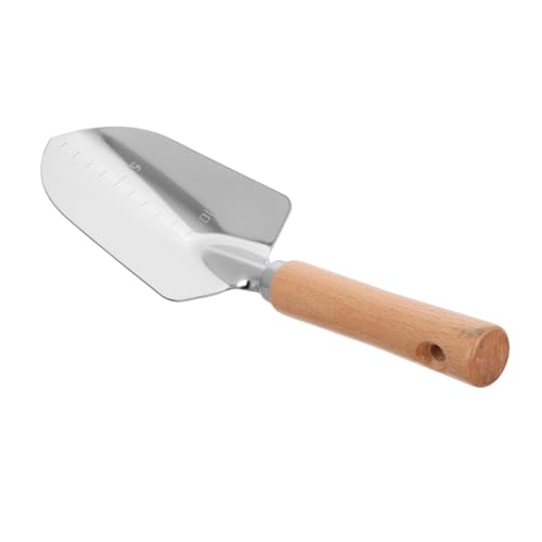 WHAMVOX Gartenschaufel Klein mit Ergonomischem Holzgriff Scharfe Handschaufel zum Pflanzen und Graben Robustes Gartenwerkzeug für Bodenbearbeitung und Gartenarbeit im Freien von WHAMVOX