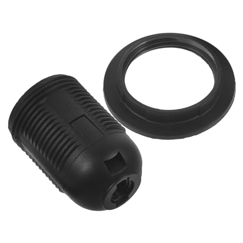 WHAMVOX Gewindelampensockel aus PE Flammhemmend Vielseitiger Lampenhalter für DIY Pendelleuchten und Tischlampen Einfache Montage Sicherer Lampenfassung Ersatz Schwarz von WHAMVOX